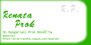 renata prok business card